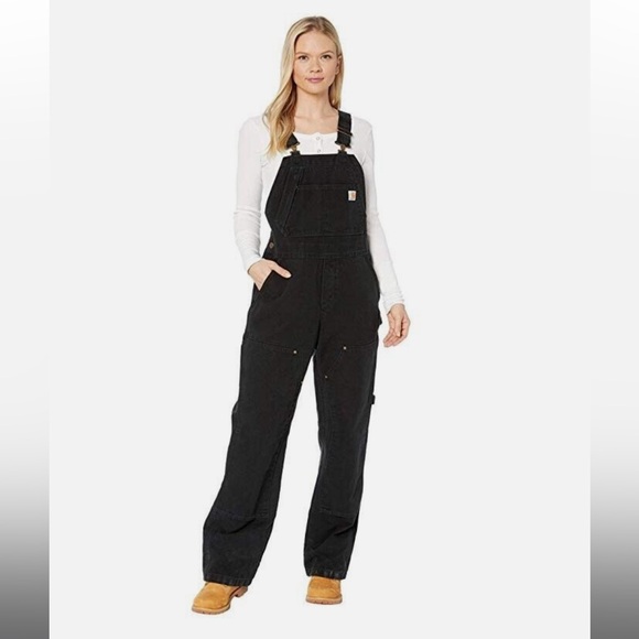 Carhartt Pants - NWT Carhartt Weathered Duck Wildwood Bib Overalls in Weathered Black S (4/6)